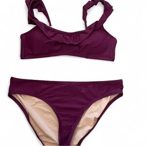J. Crew Purple Bikini Set Classic Swimwear